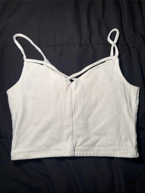 Hollister Tops - Hollister White Double-Strap V-Front Cropped Cami